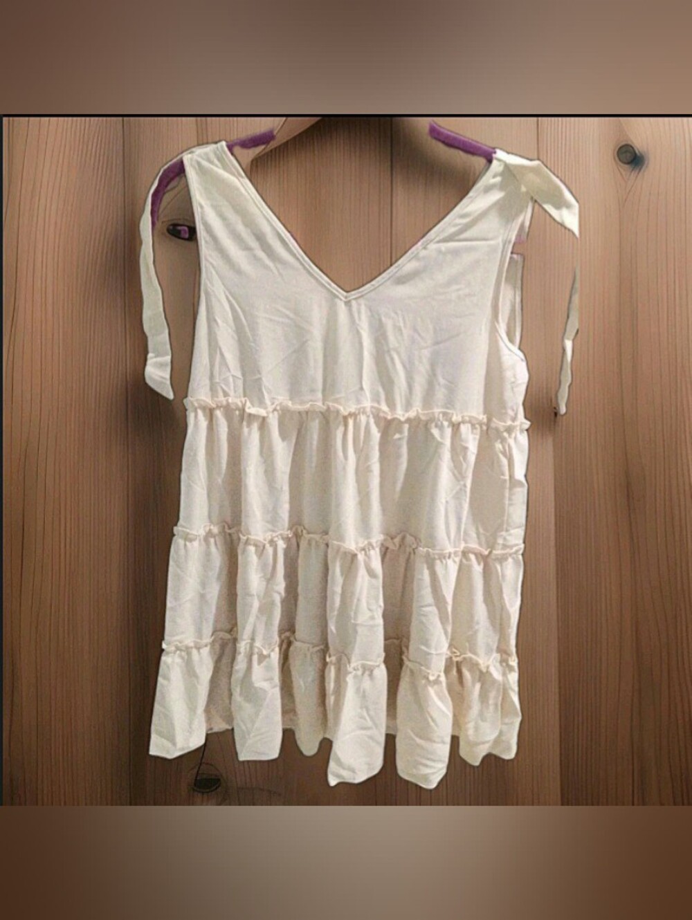 NWT Sleeveless Boho Babydoll Dress Fairy Cottagecore Beachy Tiered Pool CoverUp